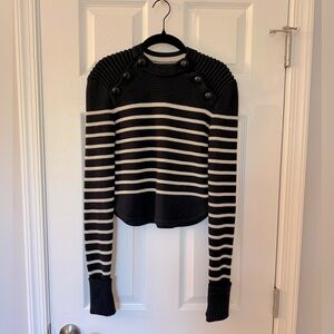 Isabel Marant Hatfield Navy cropped sweater - size 38FR/6US